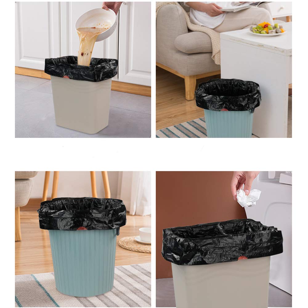 DynkoNA 1.5 Gallon Small Garbage Bags Black, Trash Bags With Handles, 110 Bags/2 Rolls