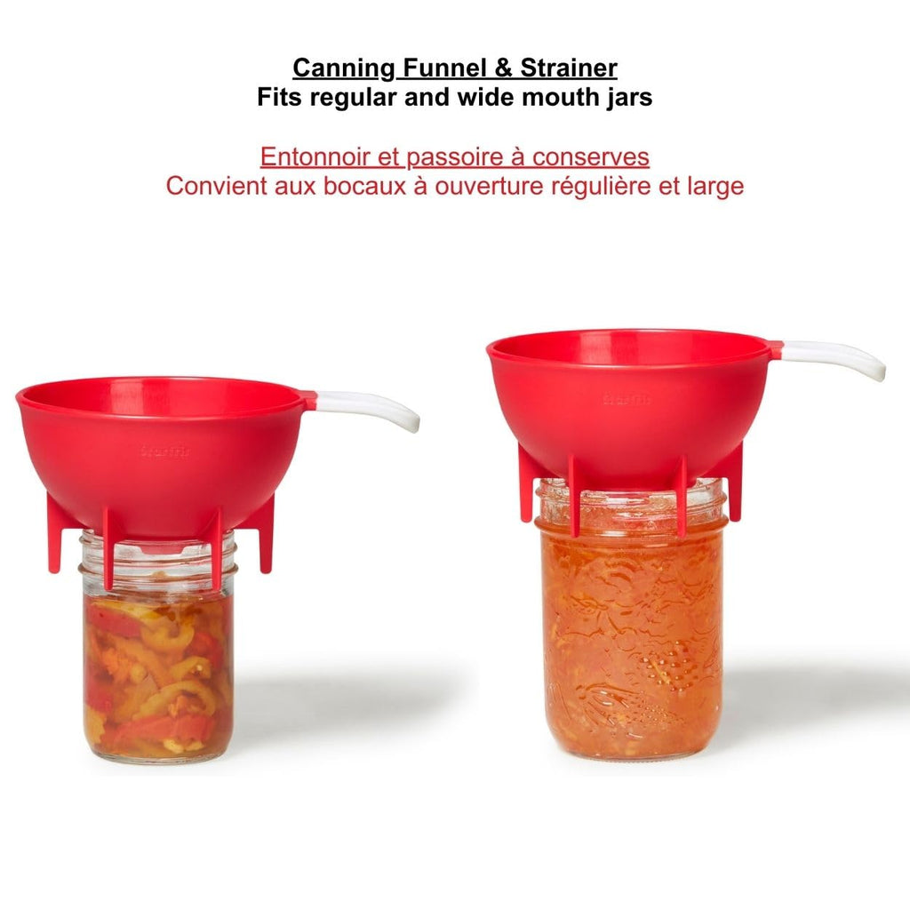 Starfrit 4-Piece Canning Set - Including Canning Funnel, Jar Lifter, Magnetic Lid Lifter and Bubble Popper