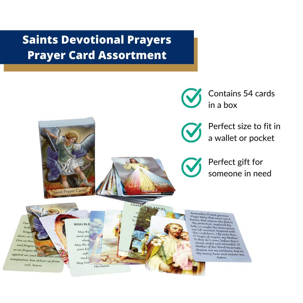 54 Holy Cards Catholic Devotional Prayer Saint Michael St Christopher Jesus