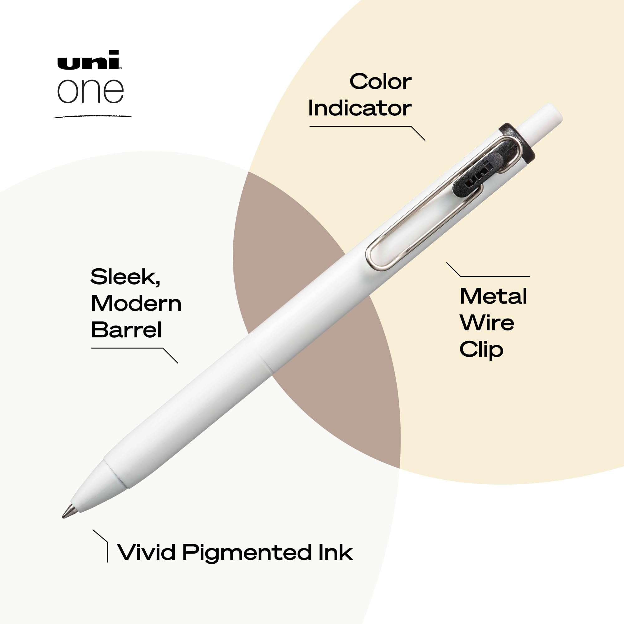 Uniball One Gel Pen 5 Pack; 0.7mm Medium Black Gel Ink | Office Supplies Sold by Uniball are Ballpoint Pen; Colored Gel Fine Point; Smooth Writing