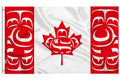 Canadian Native Flags 3 x 5 Ft | Both Sides Print Glossy Silk Fabric | First Nation Formerly Canada Indigenous Flag Decorations House Banner