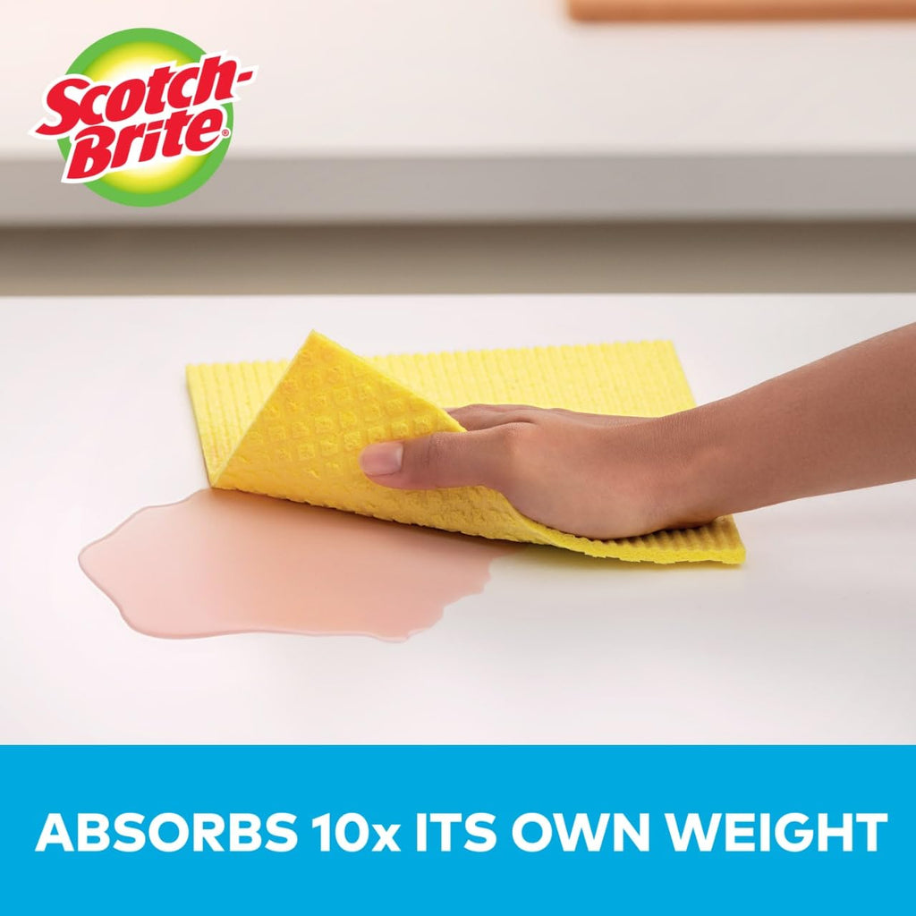 Scotch-Brite Sponge Cloth, 2-Cloths/Pk, 12-Packs (24 Cloths Total)