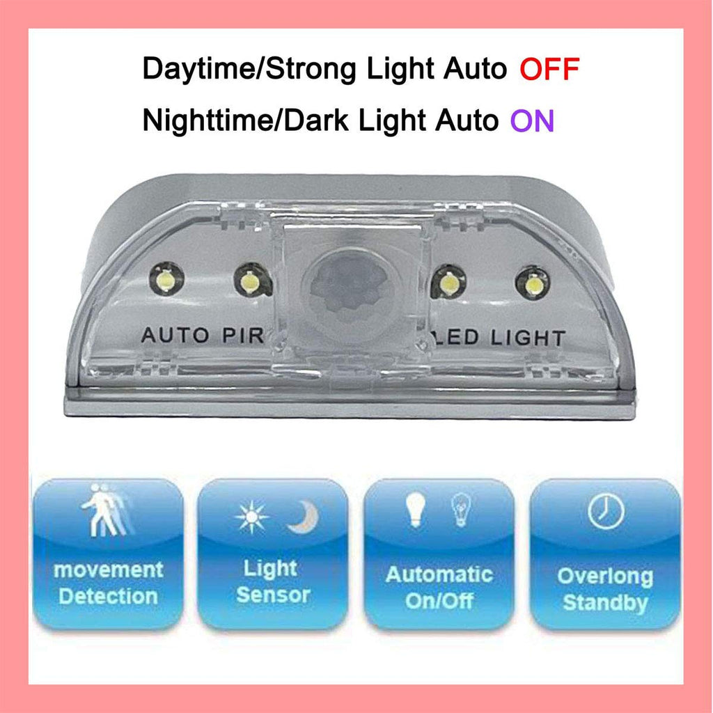 DEEIRAO Home Keyhole Infrared PIR Wireless Auto Sensor Motion Detector LED Light lamp for Kitchen Hallway Stairway Silver