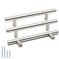 10 Pack - 5" Hole Center 128 mm Cabinet Handle goldenwarm Kitchen Cabinet Handles Brushed Nickel Stainless Steel Kitchen Cupboard Cabinet Pulls Drawer pulls 7.5" (192mm) Length