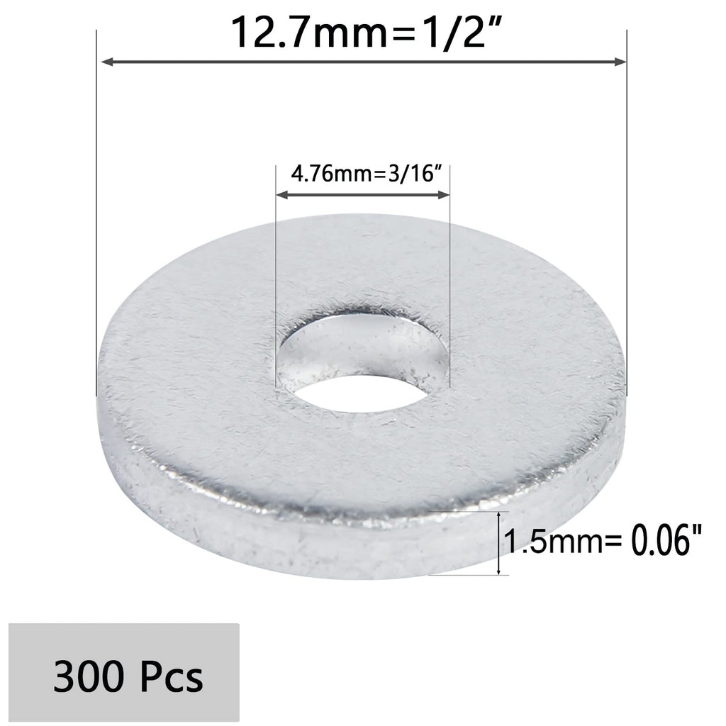 Aluminum Backup POP Rivet Washers for 3/16" Diameter Rivets,Aluminum Back Up Washer, Pack of 300