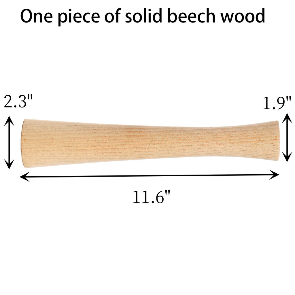 Hiceeden 2 Pack Solid Wooden Sauerkraut Pounder for Mason Jars, 12" Cabbage Kimchee Pickle Ponder Tamper, Vegetable Fermentation Tamper, Food Packer and Masher