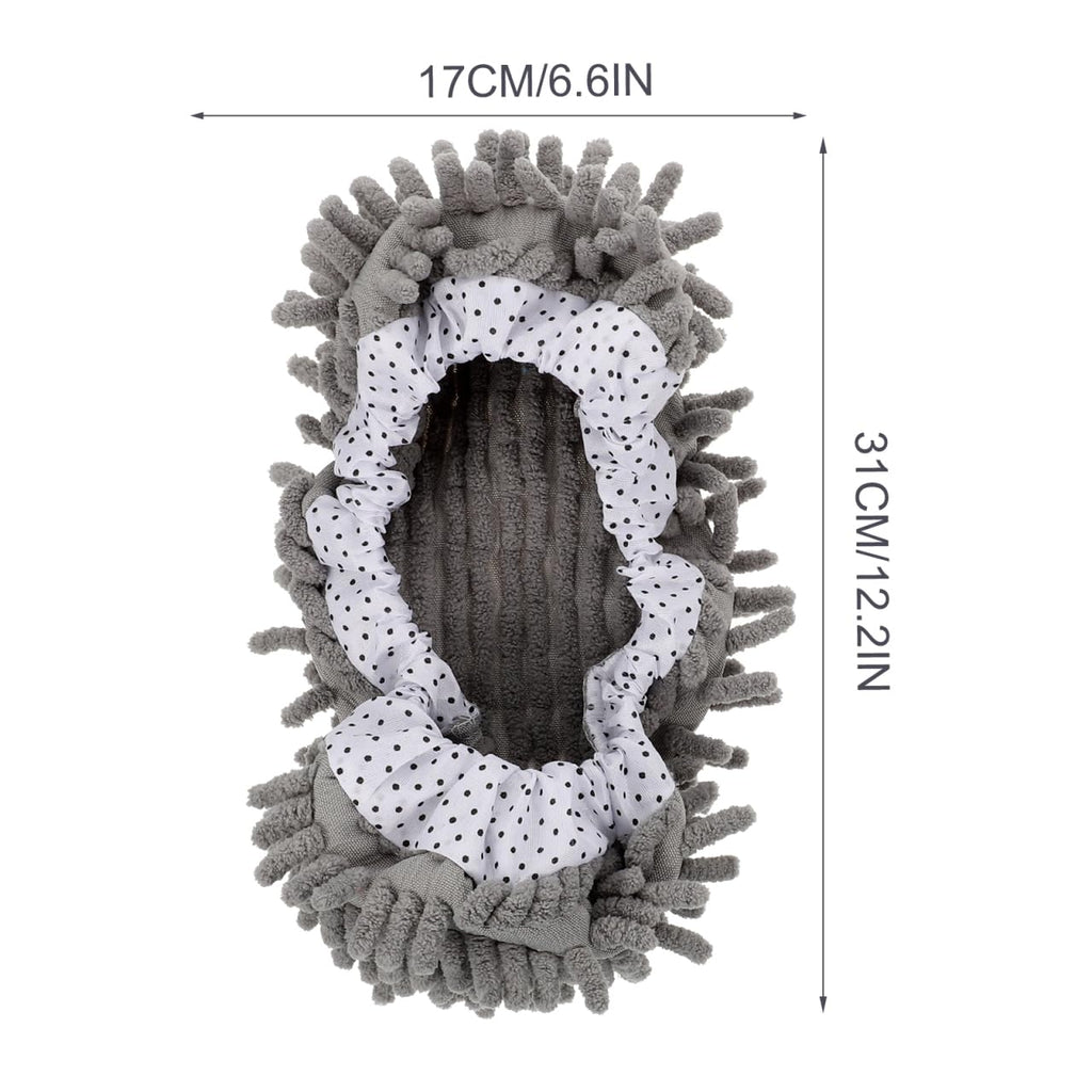 Mikinona Mop Slippers Floor Cleaning Covers 2 Pairs Washable Reusable Elastic Mop Socks for Women and Men Household Cleaning Tool