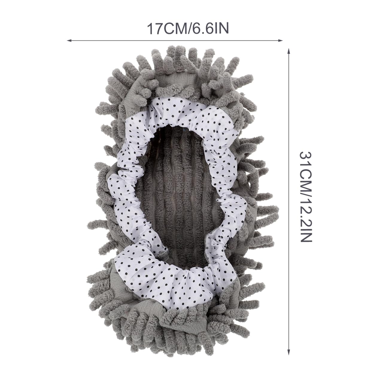Mikinona Mop Slippers Floor Cleaning Covers 2 Pairs Washable Reusable Elastic Mop Socks for Women and Men Household Cleaning Tool