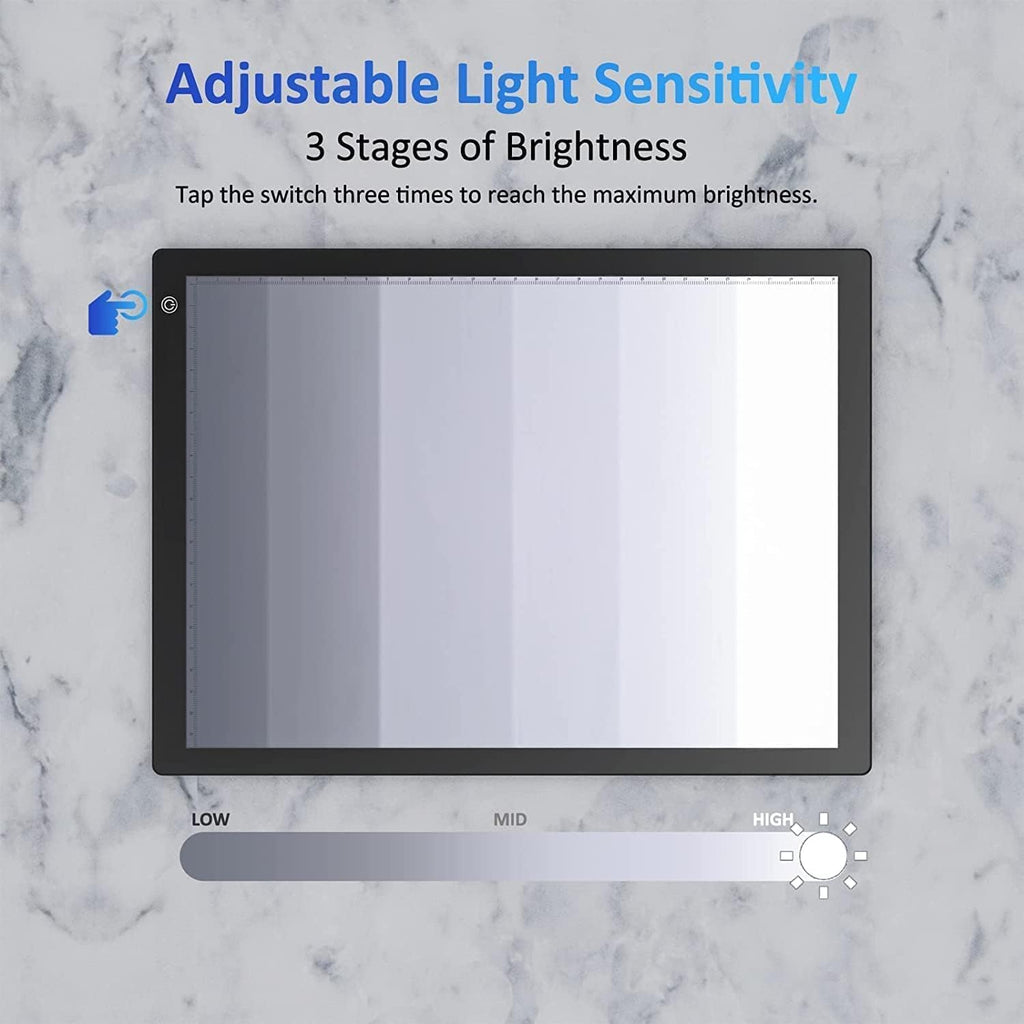 eyesen Slide Viewer Light Box, Ultra-Thin A4 USB Powered Light Scanner for Photo Slide and Film Negative Scanning,Tattoo Drawing, Artist Sketching, Stenciling