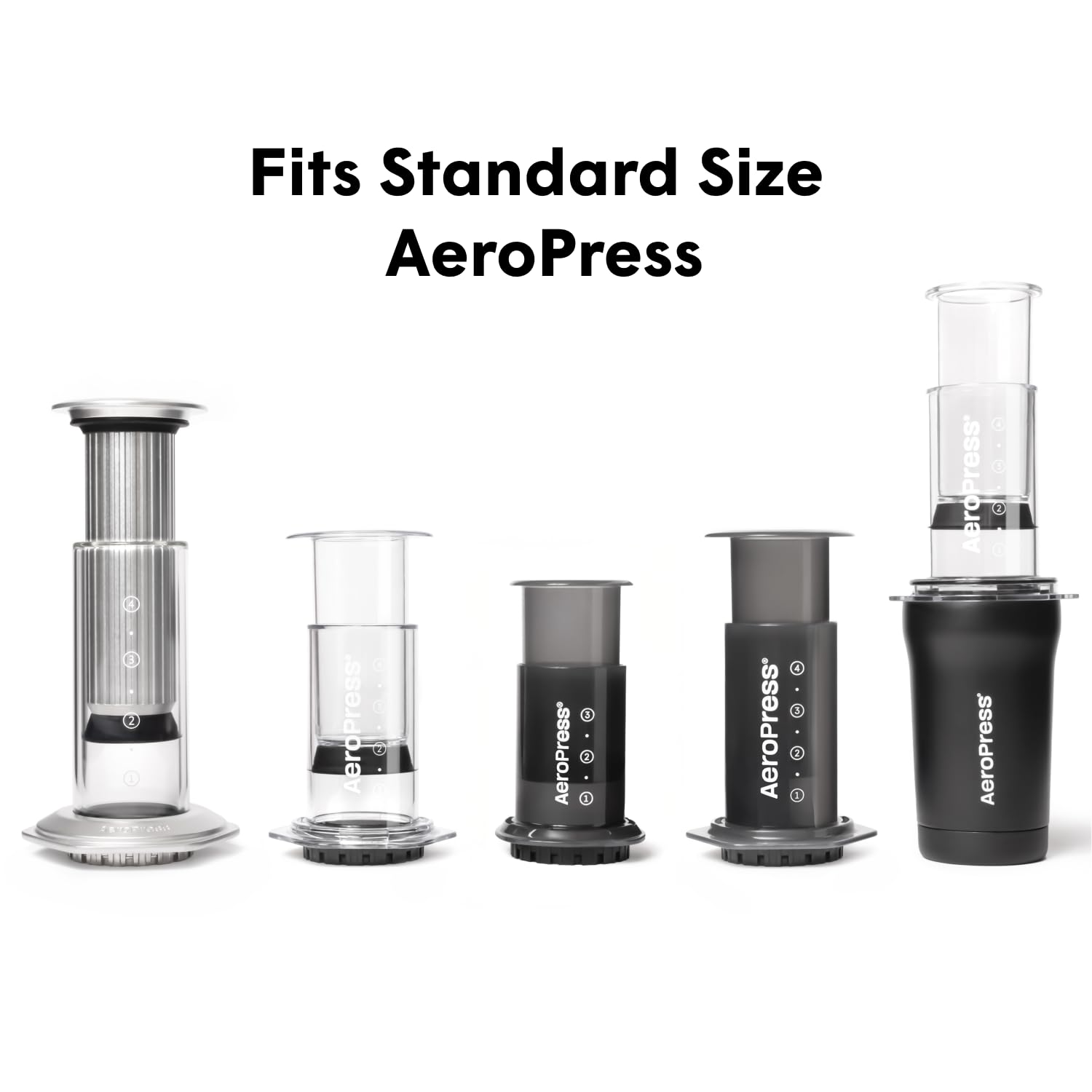 AeroPress Coffee Maker Natural Paper Micro-Filters – Round Replacement Coffee Filters, Unbleached, Compostable Paper Filters, Fits Standard Size AeroPress Coffee Makers, 2 Pack (400 Count)