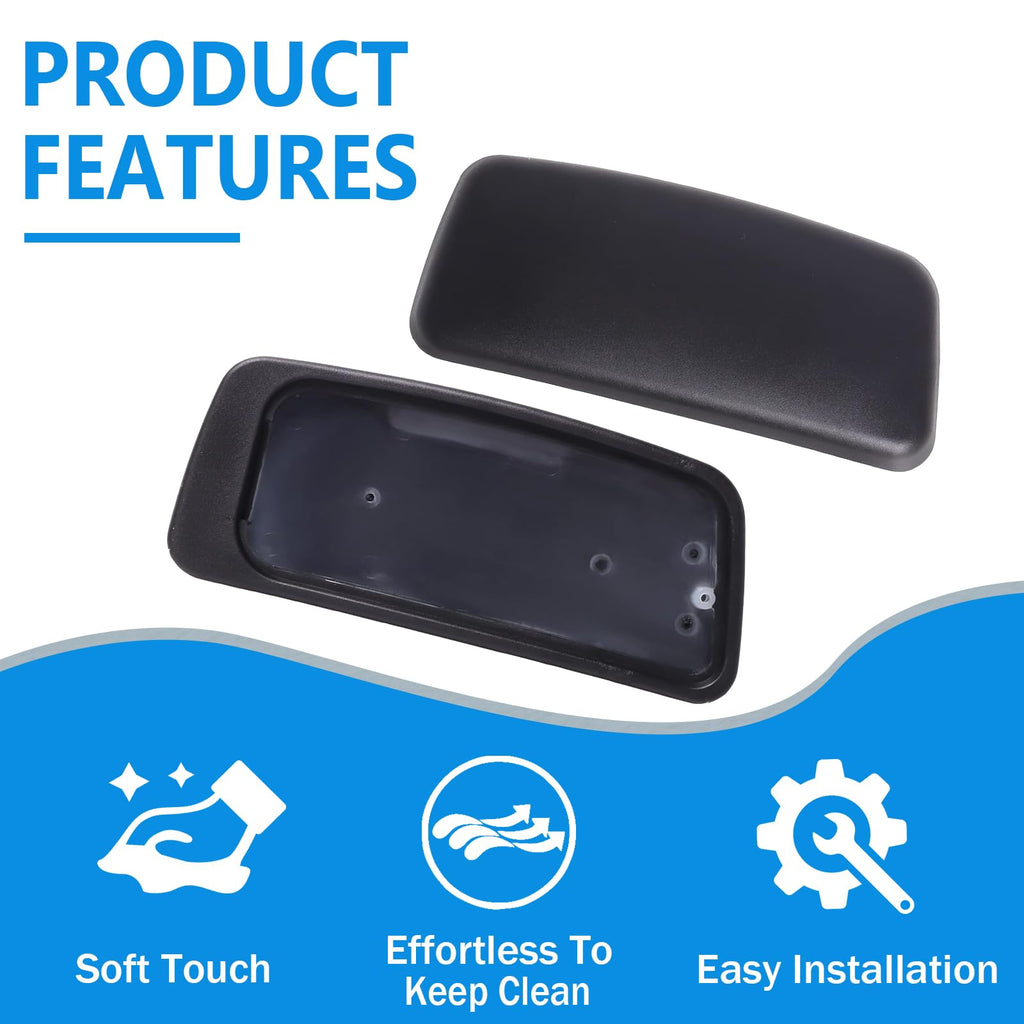 Arm Pads Caps Replacement, Chair Armrest Pads Compatible with Haworth Zody Office Chair 1 Pair (Black)