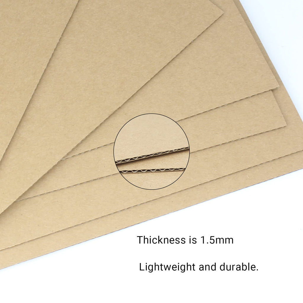 suituts 50 Pack 8X10 Inch Corrugated Cardboard Sheets, Thick Cardboard Filler Insert Dividers for Packing, Mailing, Shipping Corrugated Cardboard Pads for Crafts, DIY Art