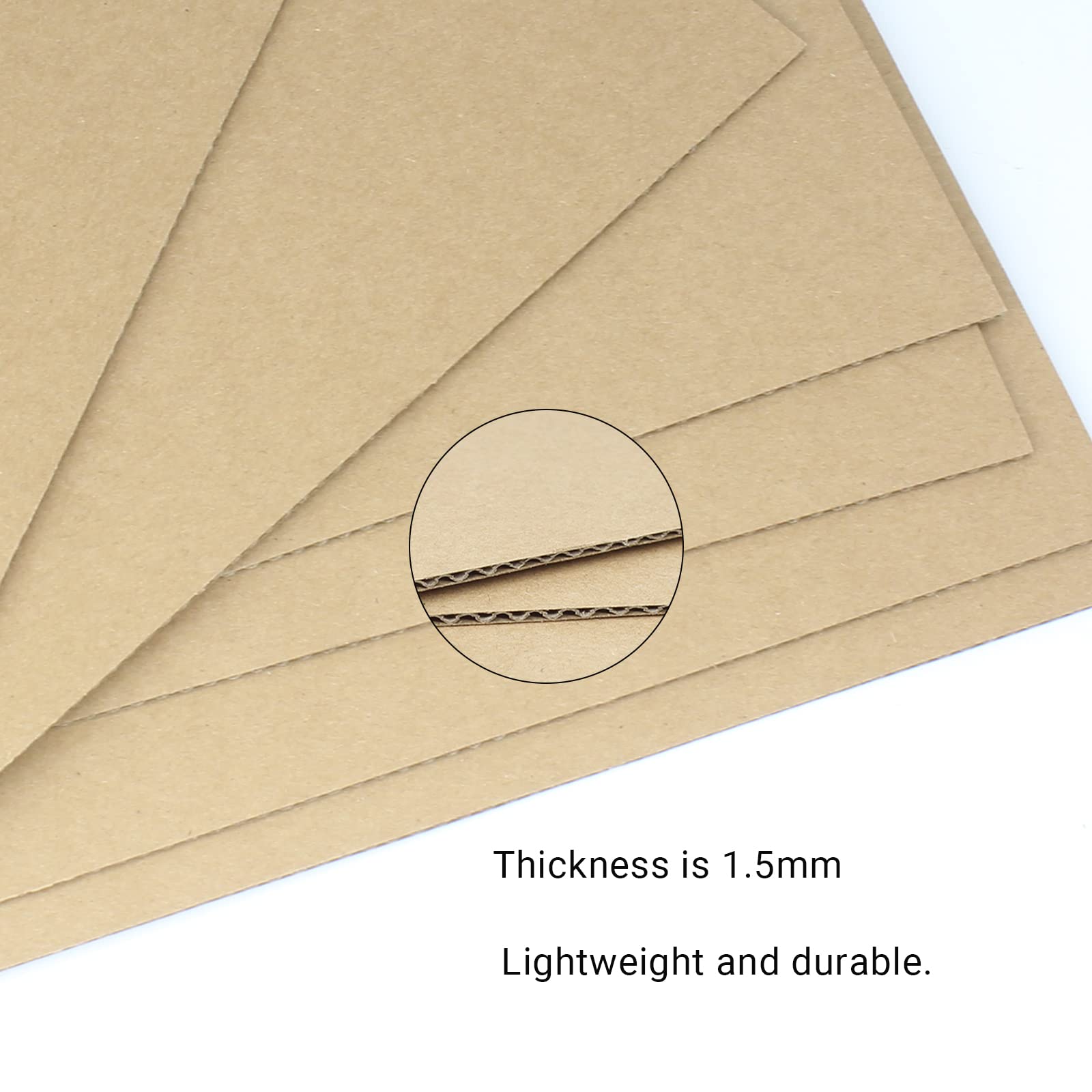 suituts 50 Pack 8X10 Inch Corrugated Cardboard Sheets, Thick Cardboard Filler Insert Dividers for Packing, Mailing, Shipping Corrugated Cardboard Pads for Crafts, DIY Art