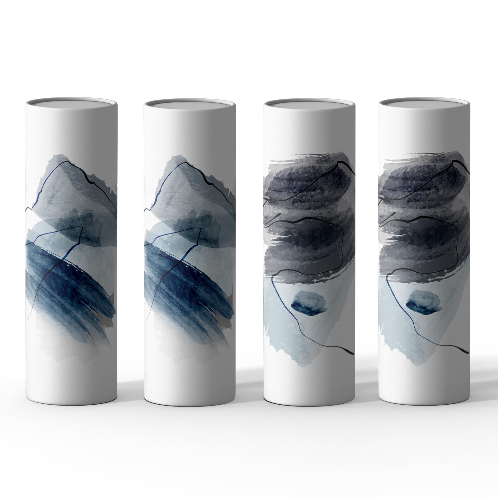 Car Tissue Holder With Facial Tissues 4PK - Cylinder Box Container for Cup Holder