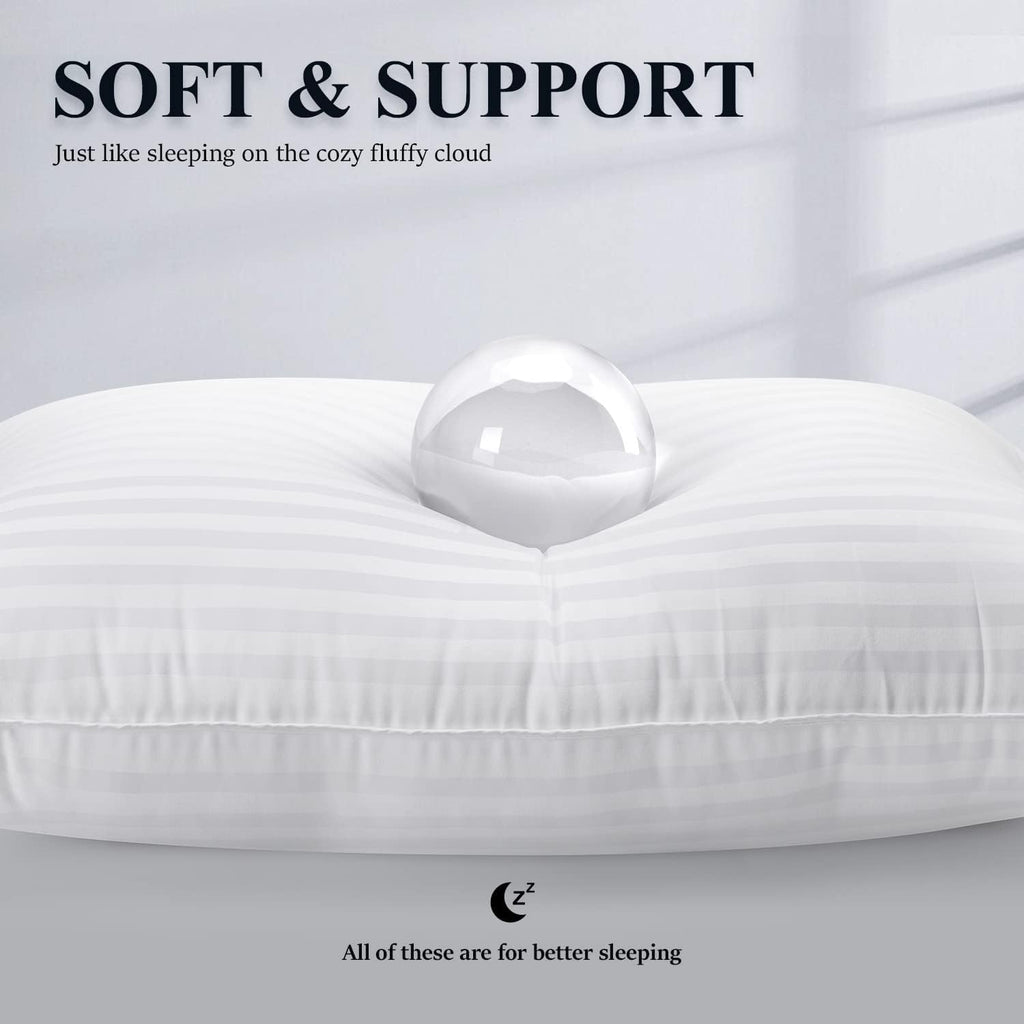 COZSINOOR Pillows Queen Size 2 Pack - Bed Pillows for Sleeping Hotel Quality Cooling Pillow Down Alternative Microfiber Filled for Side, Back and Stomach Sleepers, Breathable Skin-Friendly