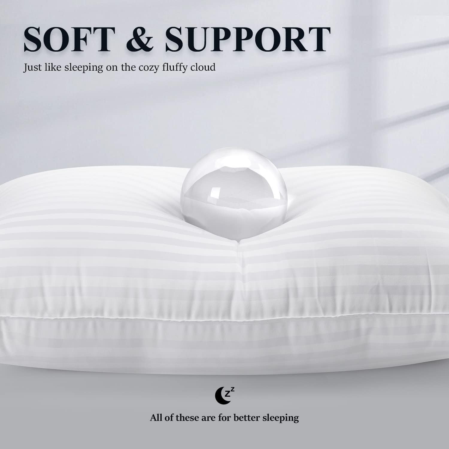COZSINOOR Pillows Queen Size 2 Pack - Bed Pillows for Sleeping Hotel Quality Cooling Pillow Down Alternative Microfiber Filled for Side, Back and Stomach Sleepers, Breathable Skin-Friendly