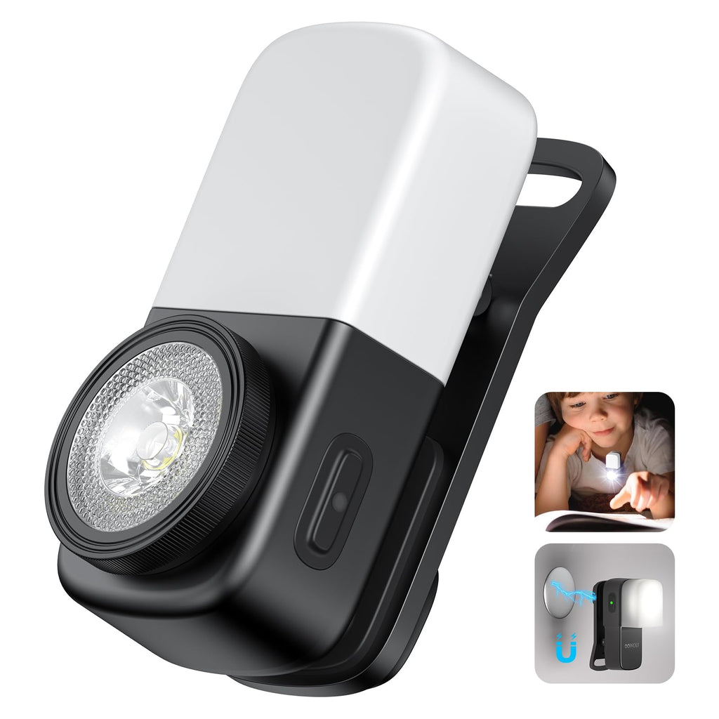 OOWOLF LED Flashlight Rechargeable Super Bright, EDC Flashlight with Flood, Red Light, Waterproof Pocket Light, Easy to Magnetic Attach and Clip-on for Hiking, Working and Daily Use, Camping Emergency