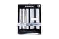 Zebra Pen Premium Writing Gift Set 3-Pack, Black Ink, Medium/Fine Point, Includes G-750 Gel Pen, F-701 Ballpoint Pen, and M-701 Mechanical Pencil, Metal Barrels, Refillable (10513)