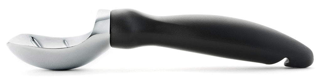 Spring Chef Heavy Duty Ice Cream Scoop with Comfortable Handle - Professional Ice Cream Scooper for Gelato, Sorbet, Cookie Dough, Melon, Frozen Yoghurt - Dishwasher Safe Metal Kitchen Tool - Black