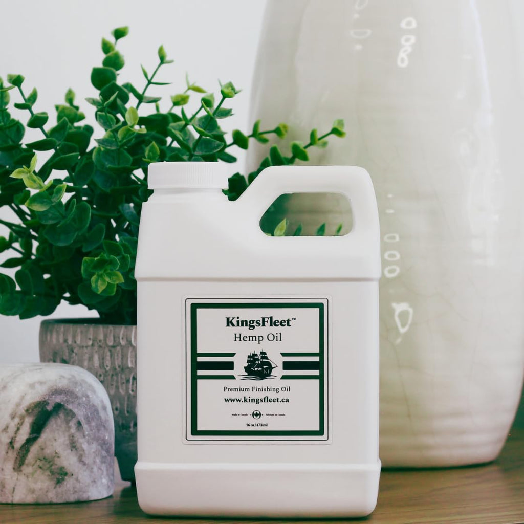 KingsFleet - Hemp Oil | 16oz | Canadian Made | Organic Finishing Oil for Wood | All Natural Alternative! | Restore, Protect, and Maintain!