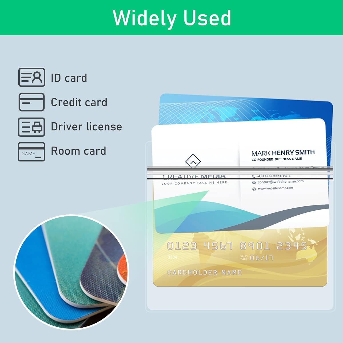 Plastic Horizontal Badge Holder Clear - Coideal 36 Pcs Thick Name Tag ID Card Holders Protector Transparent Sleeves with Waterproof Resealable Zip (126x115mm)