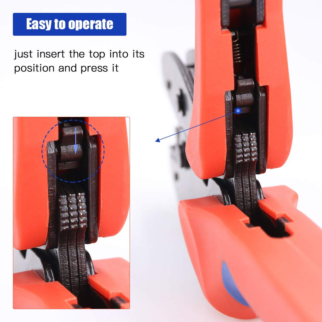 Glarks Crimper Solar Crimping Tools for AWG26-10 2.5/4/6mm² Solar Panel PV Cable