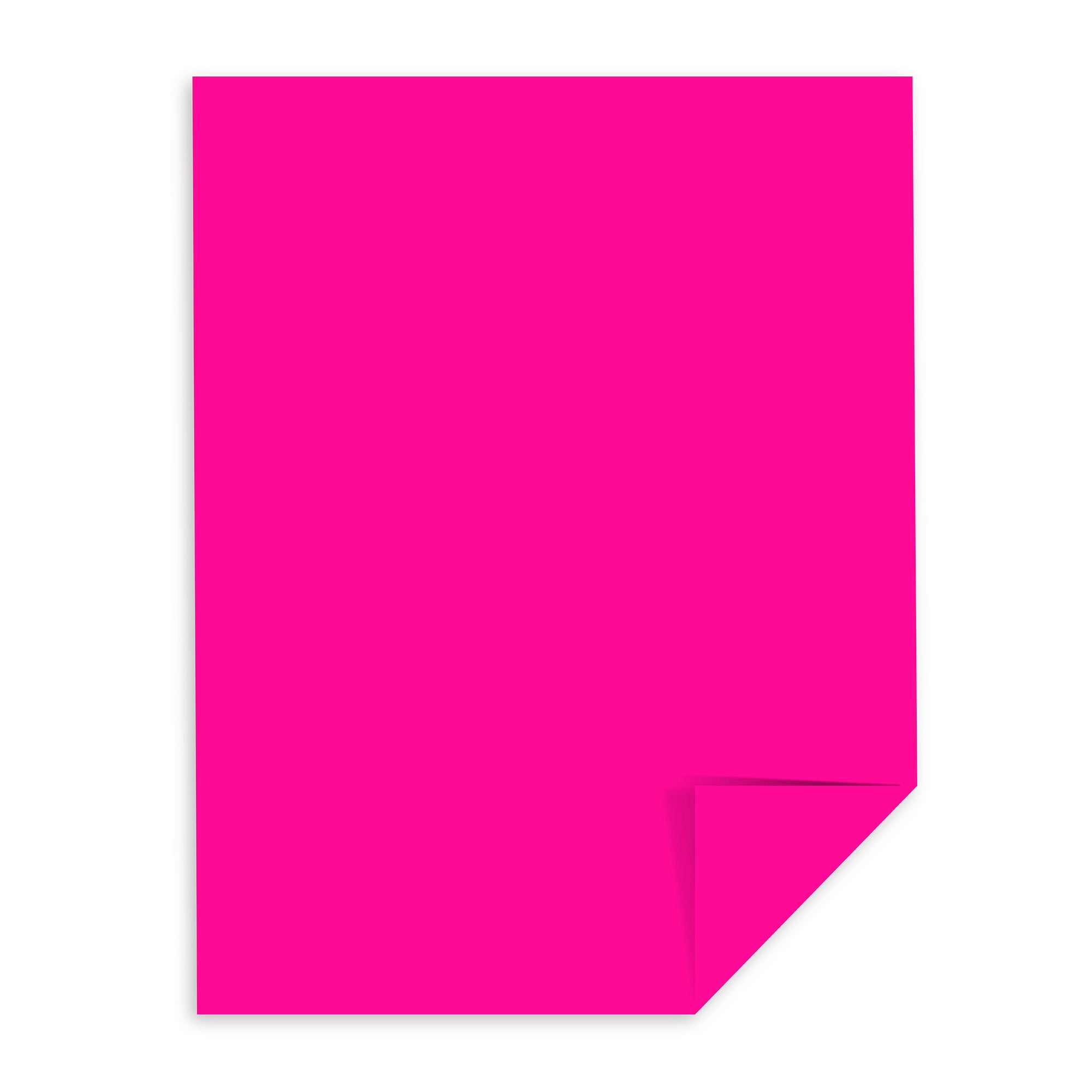 Neenah 22681 Astrobrights Premium Color Paper, 24-Pound, 8.5 x 11-Inch, 500 Sheets, Fireball Fuchsia