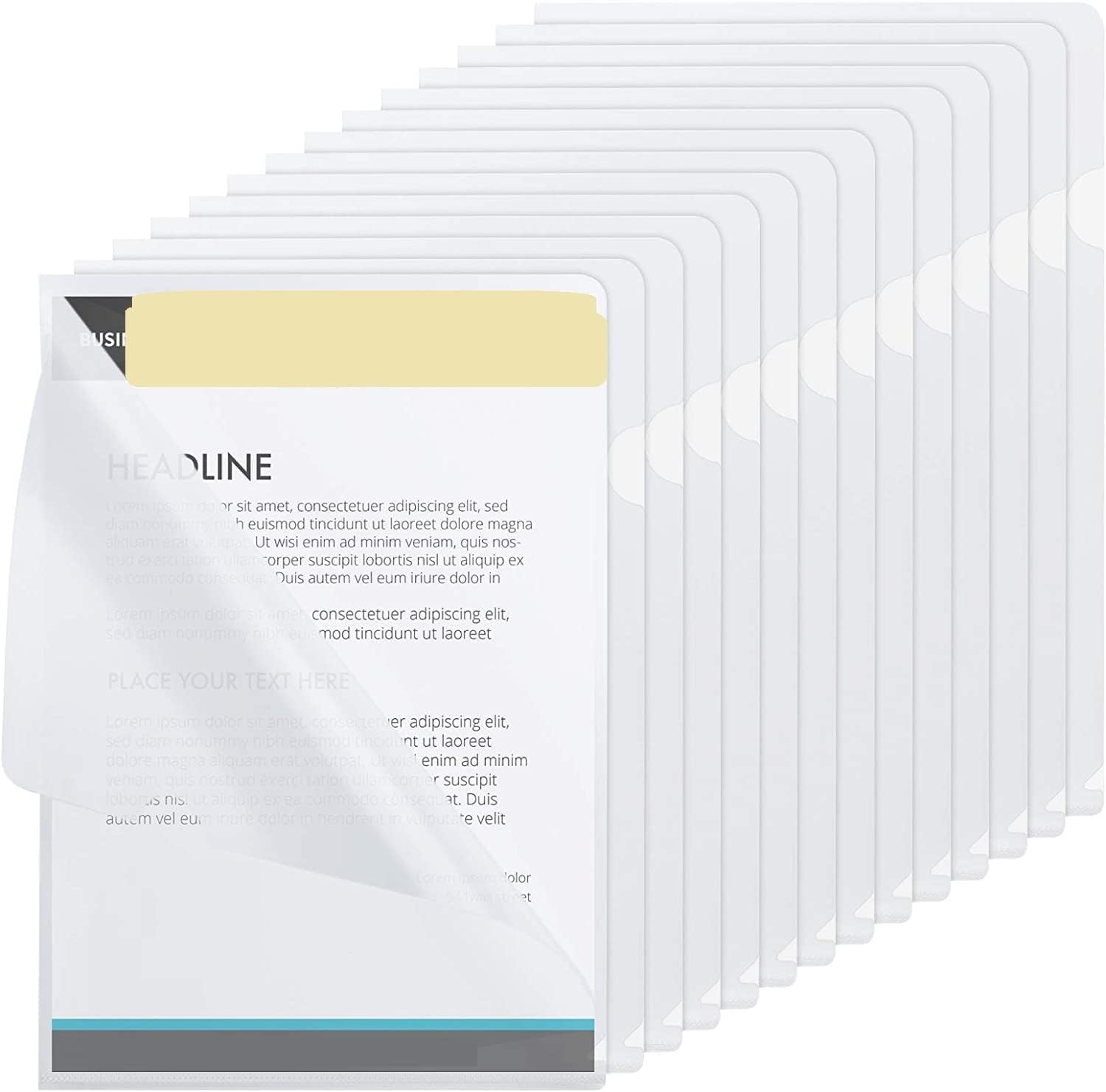 30 Pack Clear Plastic Document File Folder,Plastic File Jacket Sleeves for Letter Size Paper, Plastic Folders for Letter Size and A4, for School and Office Supplies (Transparent Folder(30Pack))