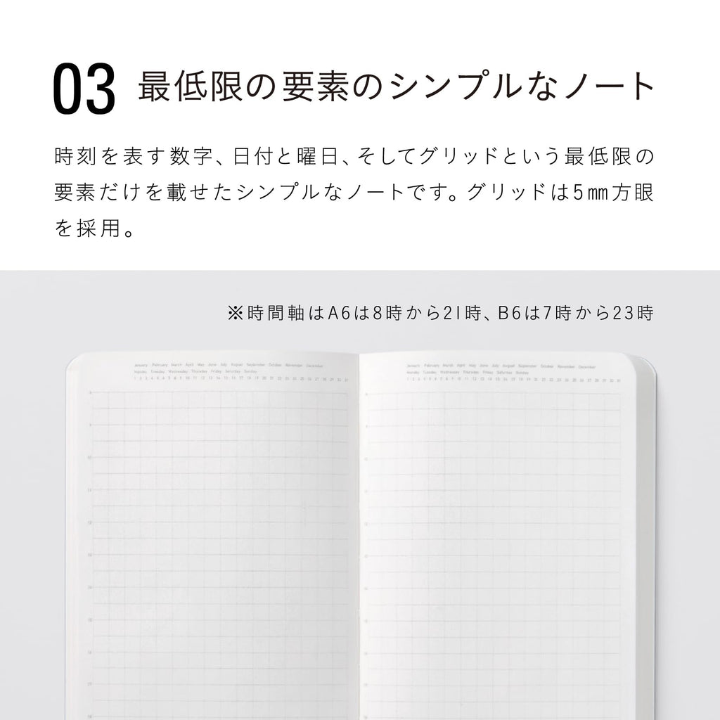 Nitoms SS1022 STALOGY Notebook, B6, Slim, Squared, 1/2 Ear, Black