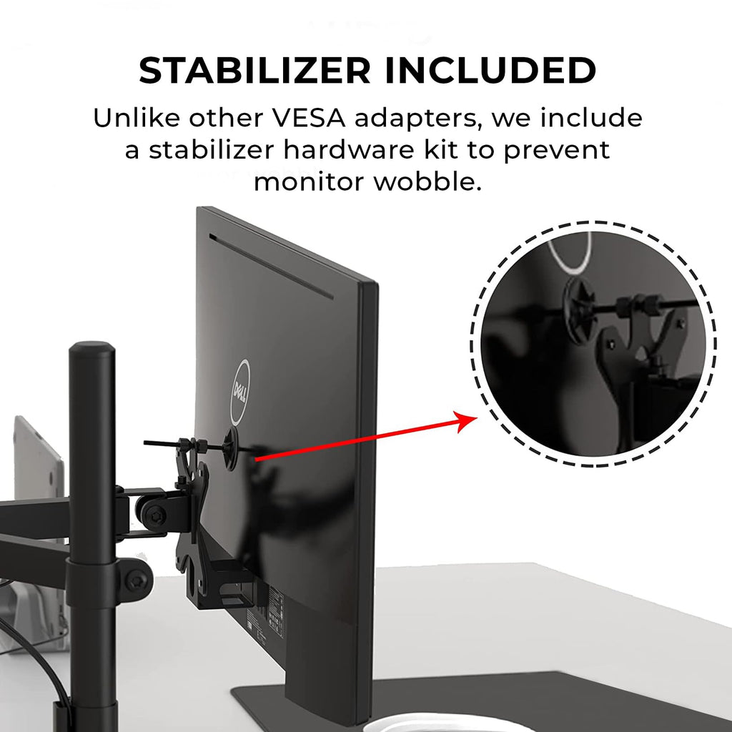 HumanCentric VESA Mount Adapter Compatible with Dell Monitors SE2416HX, SE2717HX, SE2717HR, SE2717H, S2216M, S2216H, SE2716H, SE2216H, SE2417HG, SE2416H, S2216H, 75x75mm and 100x100mm Patterns