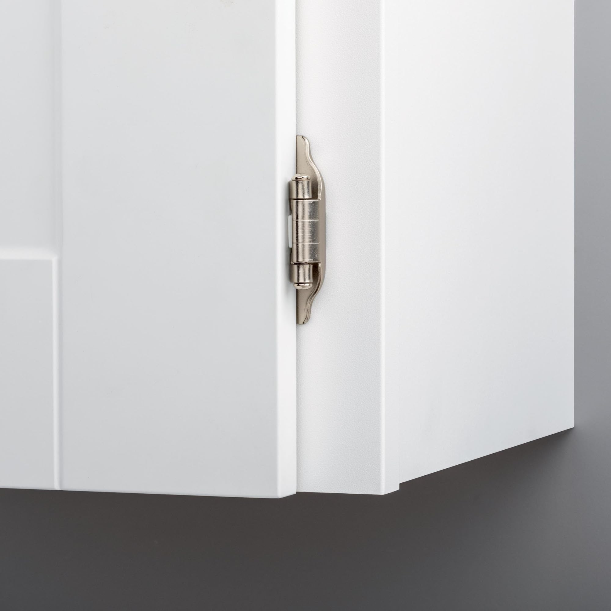 Franklin Brass (10-Pack) Self-Closing Cabinet Hinges Semi-Wrap 1/4' Overlay for Cabinet Doors Kitchen/Cabinets/Cupboards/Furniture Satin Nickel H01911K-SN-B