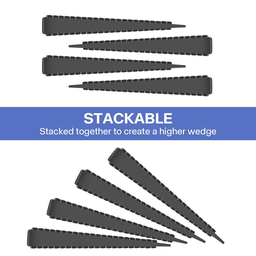 35 Pieces jar Furniture Levelers, Plastic Shims for Leveling, DIY Stackable Non-Slip Rubber Wedge Table Shims for Furniture, Chair, Cabinet,Table Legs