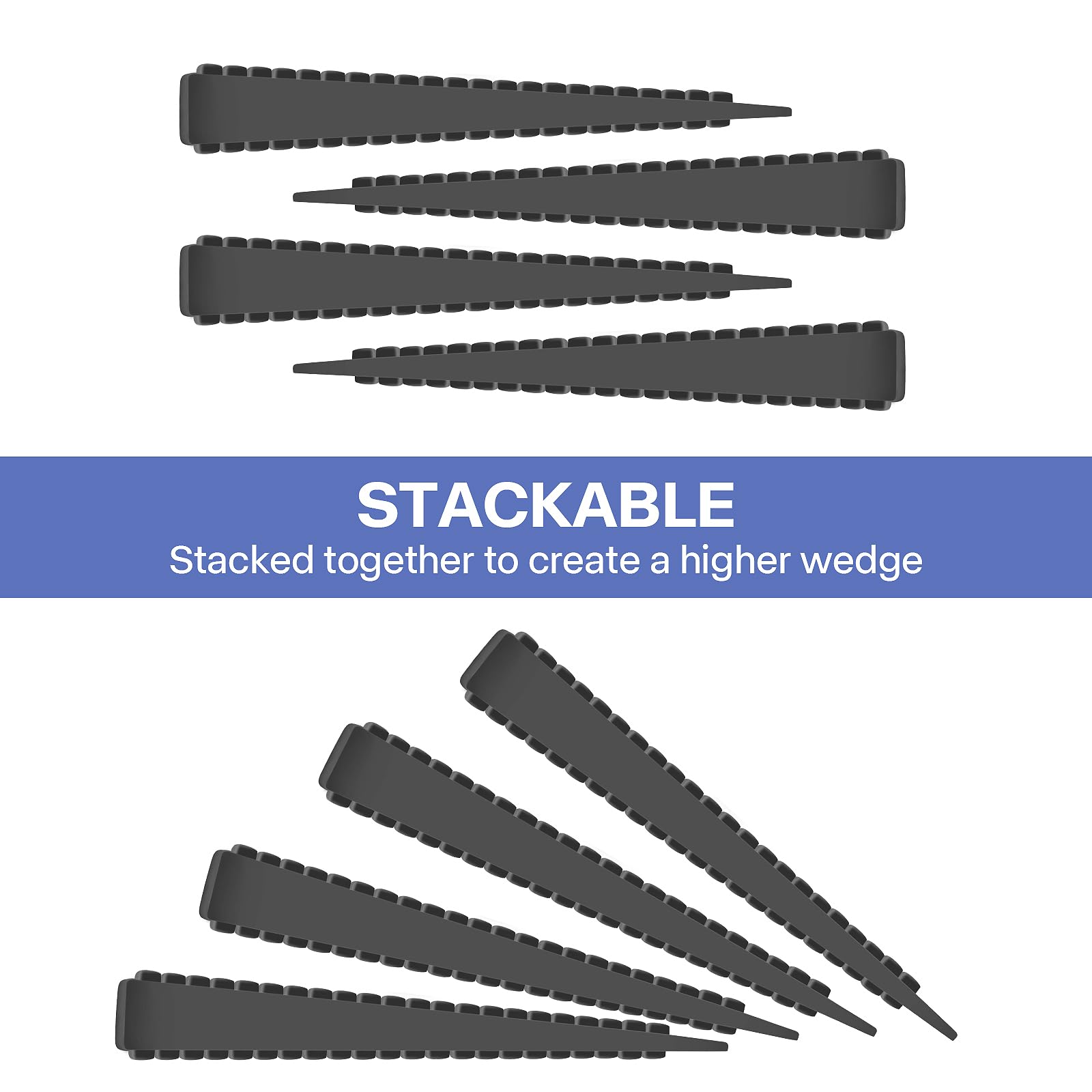35 Pieces jar Furniture Levelers, Plastic Shims for Leveling, DIY Stackable Non-Slip Rubber Wedge Table Shims for Furniture, Chair, Cabinet,Table Legs