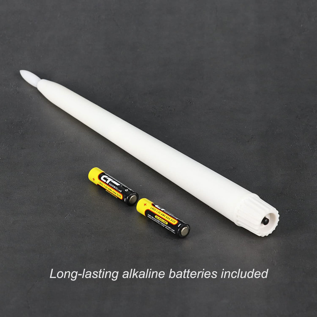 Fanna Flameless Taper Candles with Timer, Battery Operated Led Candles Real Wax Finished, Remote and Batteries Included - H 11’’ Set of 4 (White)
