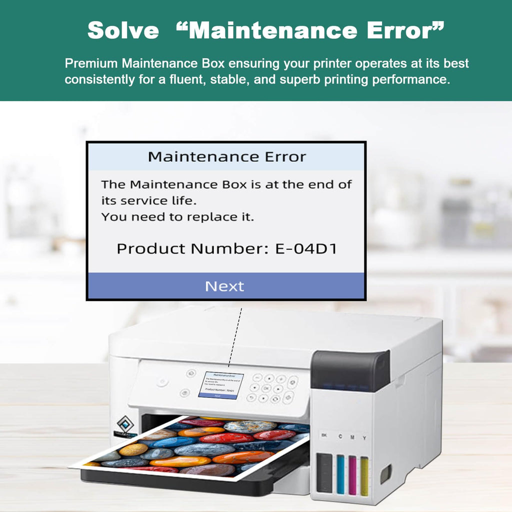 T04D100 T04D1 Ink Maintenance Box Replacement for Epson ET-15000 ET-4750 ET-4850 ET-3760 ET-4760 ET-3850 ET-3750 ET-3710 ET-3830 WF-2860 Printer (E-04D1/ EWMB2/ 04D1 Waste Ink Tank, 2-Pack)