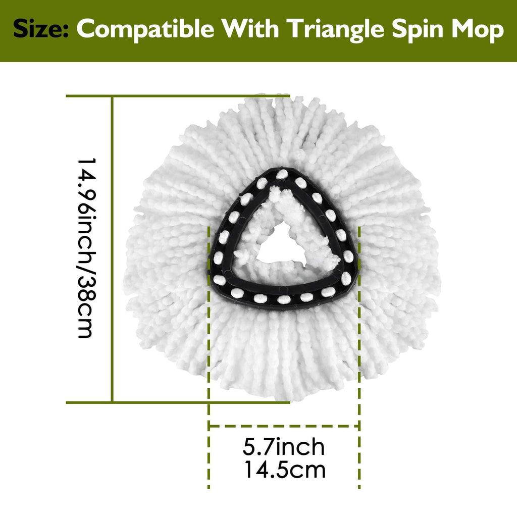 4 Pack EasyWring Spin Mop Refill - Mop Replacement Head,Microfiber Spin Mop Refills, Mop Easy Cleaning Floor Head Mop,Mops Head for Floor Cleaning