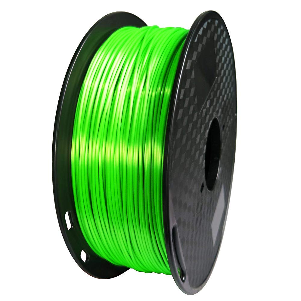 CC3D Silk Lime Green PLA Filament 1.75 mm 1KG 3D Printer Filament Consumables 2.2LBS Spool Bright Neon Green Color 3D Printing Material FDM Printer Silky Metal Like Shiny Metallic PLA