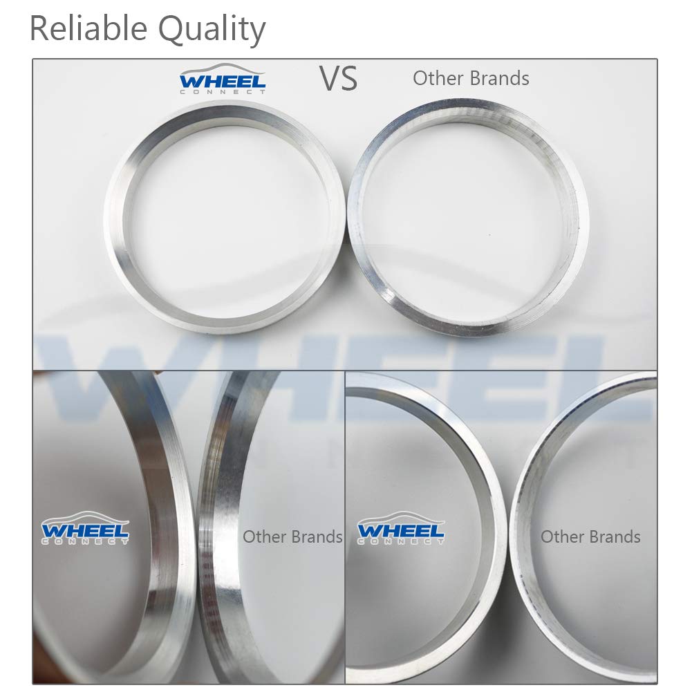 WHEEL CONNECT Hub Centric Rings,72.6 to 56.1, Aluminium Alloy Hubrings,56.1 to 72.56, Set of 4,O.D:72.6-I.D:56.1mm. A