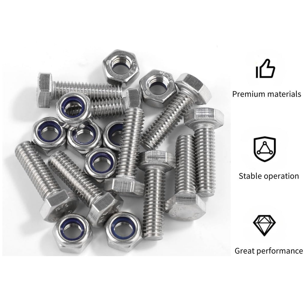 Auger Shear Pins Bolts and Nuts Steel Metal Bolts Nuts Compatible with Honda Snowblower Hs1132 Hs624 Hs828 Hs928 Hs724(20 Sets)