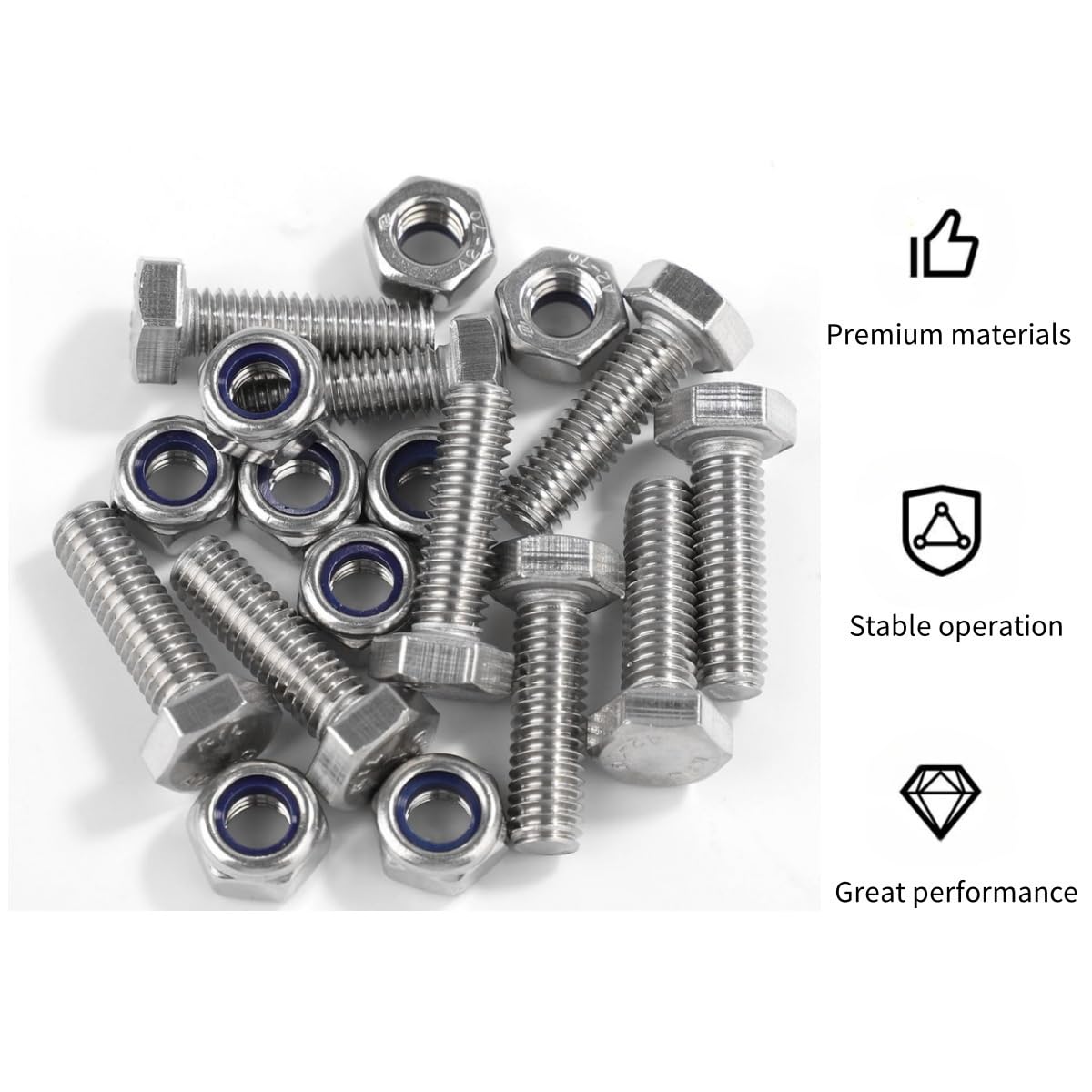 Auger Shear Pins Bolts and Nuts Steel Metal Bolts Nuts Compatible with Honda Snowblower Hs1132 Hs624 Hs828 Hs928 Hs724(20 Sets)