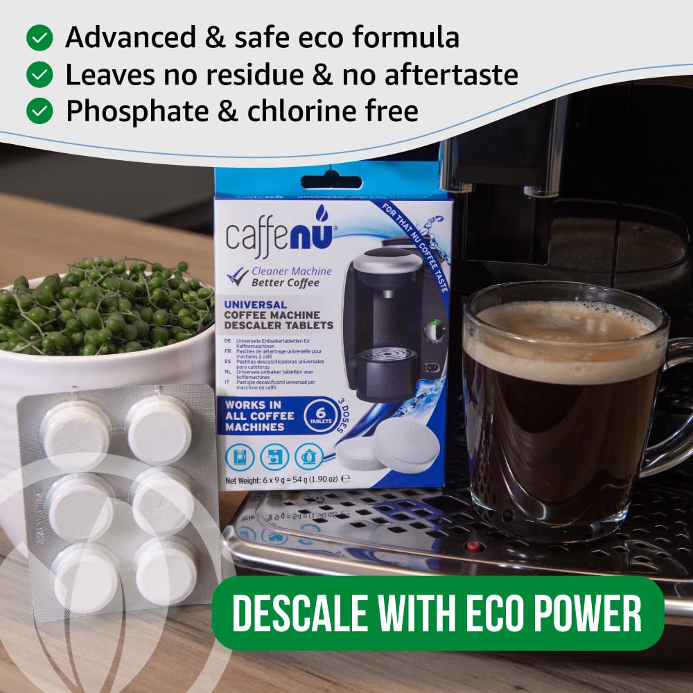 Descaling Tablets Pack of 6. Coffee Machine Descaler Tablets. Compatible with Jura, Mellita, Siemens, Phillips and Saeco. Remove Limescale & Build-up. Complete the Barista Kit