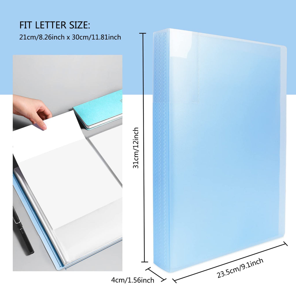 4Pcs Presentation Book with Clear Sheet Protectors, 60 Pockets A4 Portfolio Folder Binder Display 120 Pages Bound Sheet Protectors Brinder for Document, Kids Artwork, Diamond Painting