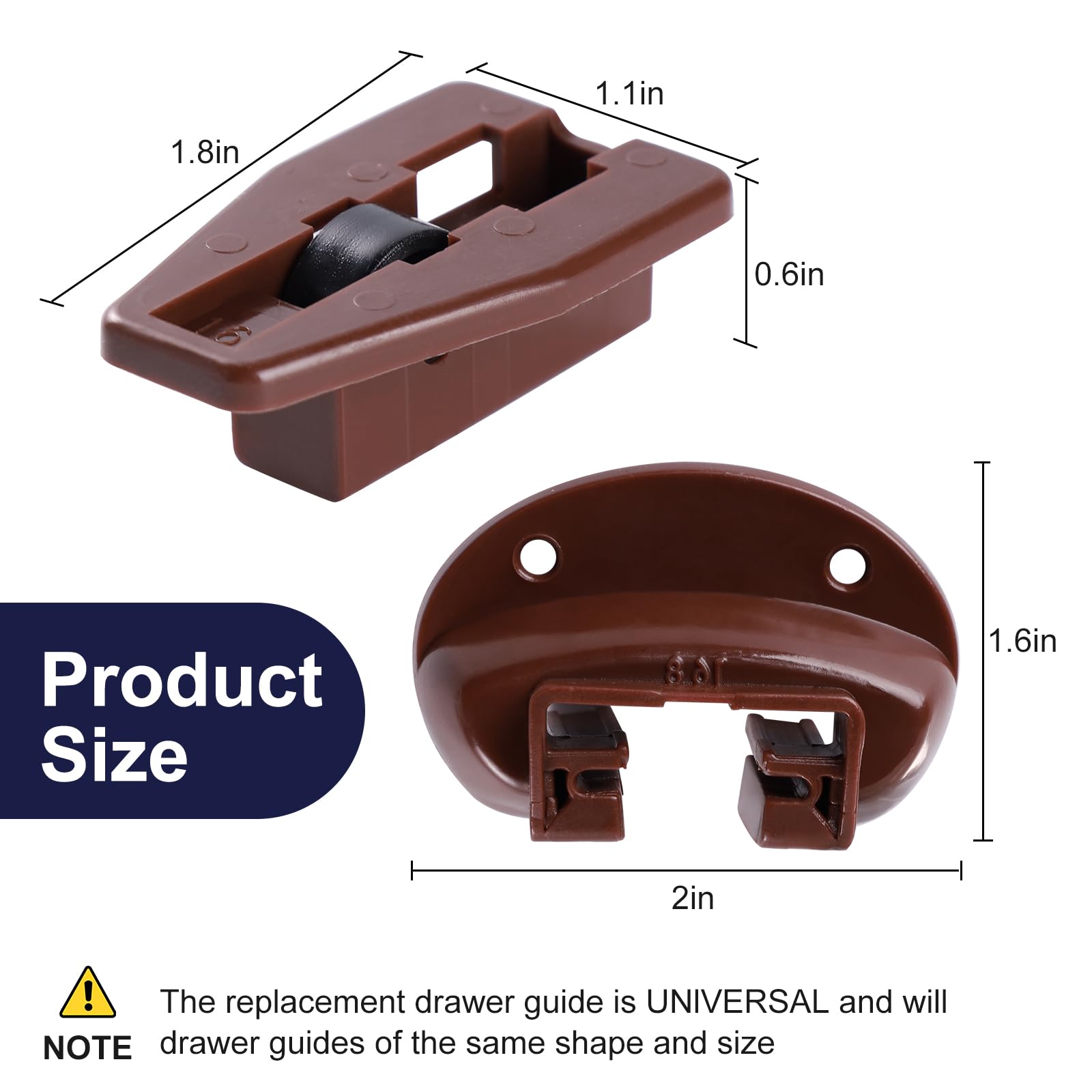 10 Sets for Kenlin Rite-Trak II Drawer Slides Replacement-Rite Track 2 Drawer Repair Parts for Dresser and Nightstand Drawers - 168 Track Guides (10)