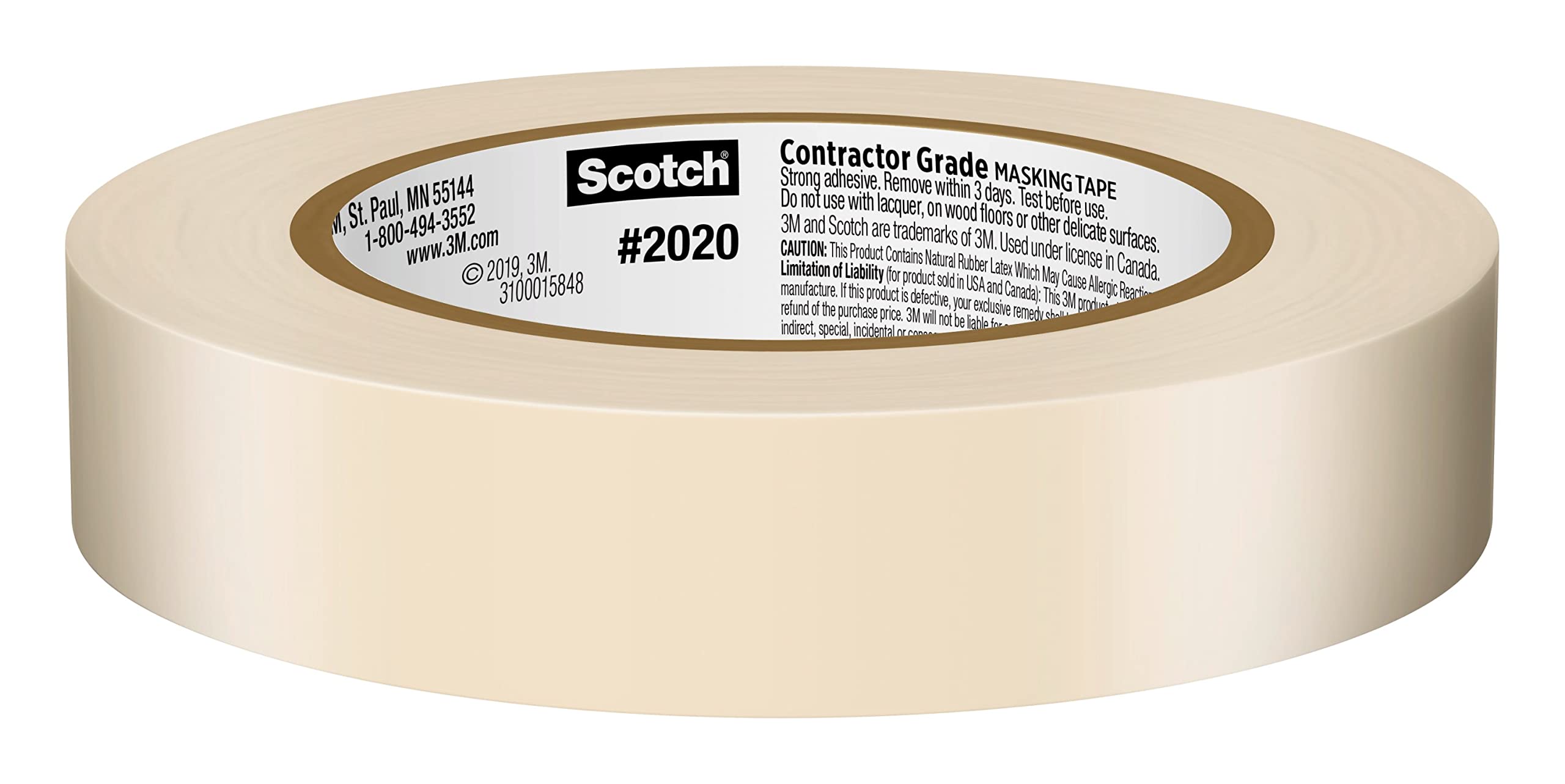 Scotch Painter’s Tape Scotch Masking Tape, Contractor Grade 24 mm (9 Rolls) - 2020