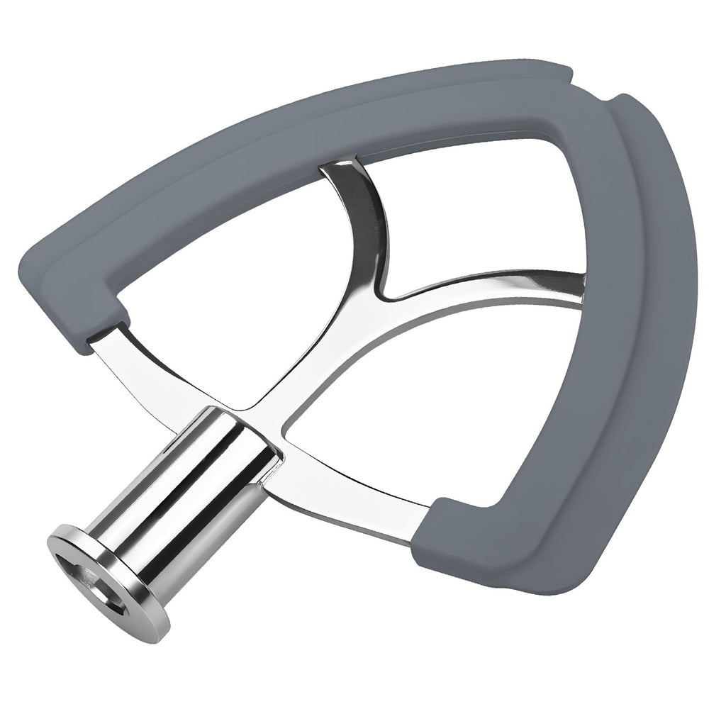 Flex Edge Beater for KitchenAid 4.5-5 Quart Tilt-Head Stand Mixers Artisan & Classic Series by MMOBIEL - Stainless Steel Flat Beater Paddle with Flexible Silicone Edges Bowl Scraper - Dishwasher Safe