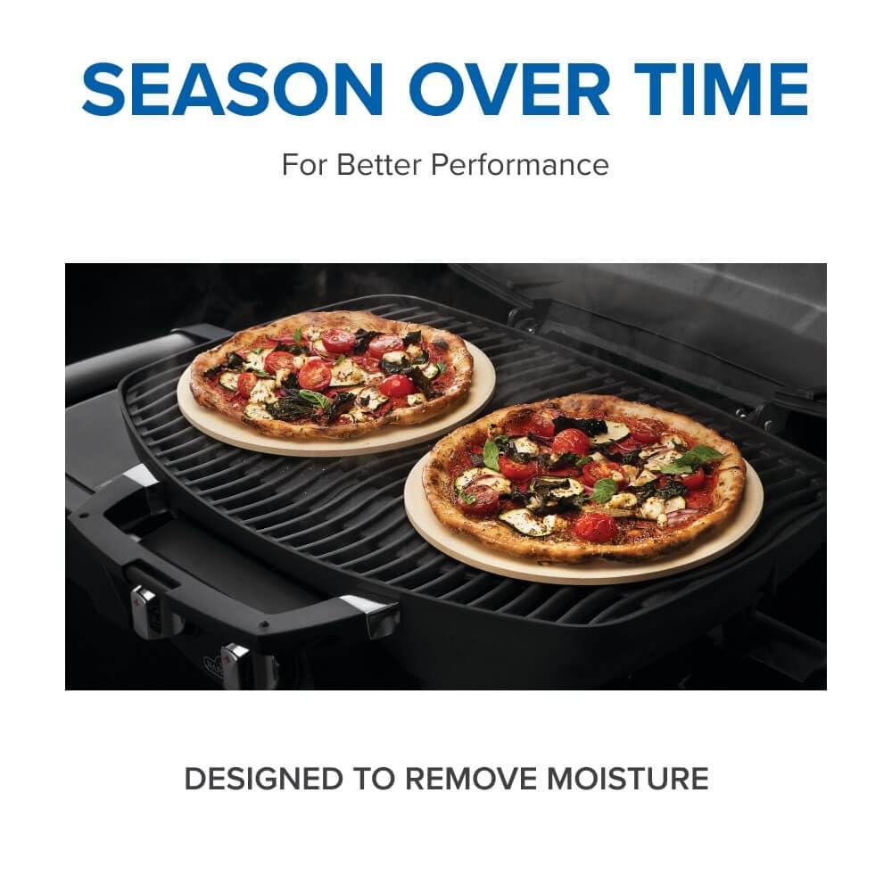 Napoleon Personal Sized Pizza Baking Stone Set - BBQ Grill Accessories, Two 10-inch Personal Pizza Baking Stones, Stone Oven Pizza, Pizzaria Results, Easy to Use, Use in BBQ Grill or Oven