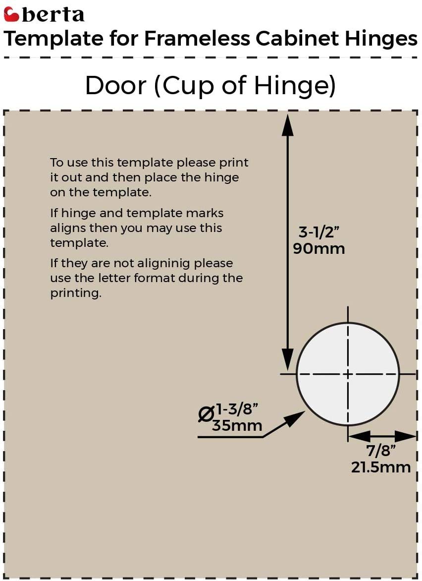 Berta 4-Pack Full Overlay Frameless Soft-Close European Hinges, 110° 3D Adjustable, Clip-On Concealed Kitchen Cabinet Door Hinges with Screws - Ideal for Modern Cabinets