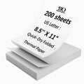 Thermal Printer Paper 8.5 x 11 Inch, 200 Sheets US Letter Size Thermal Paper, Compatible with M08F/A40 Thermal Portable Printer, Continual Feeding Folded Printing Paper (Continuous Folding)