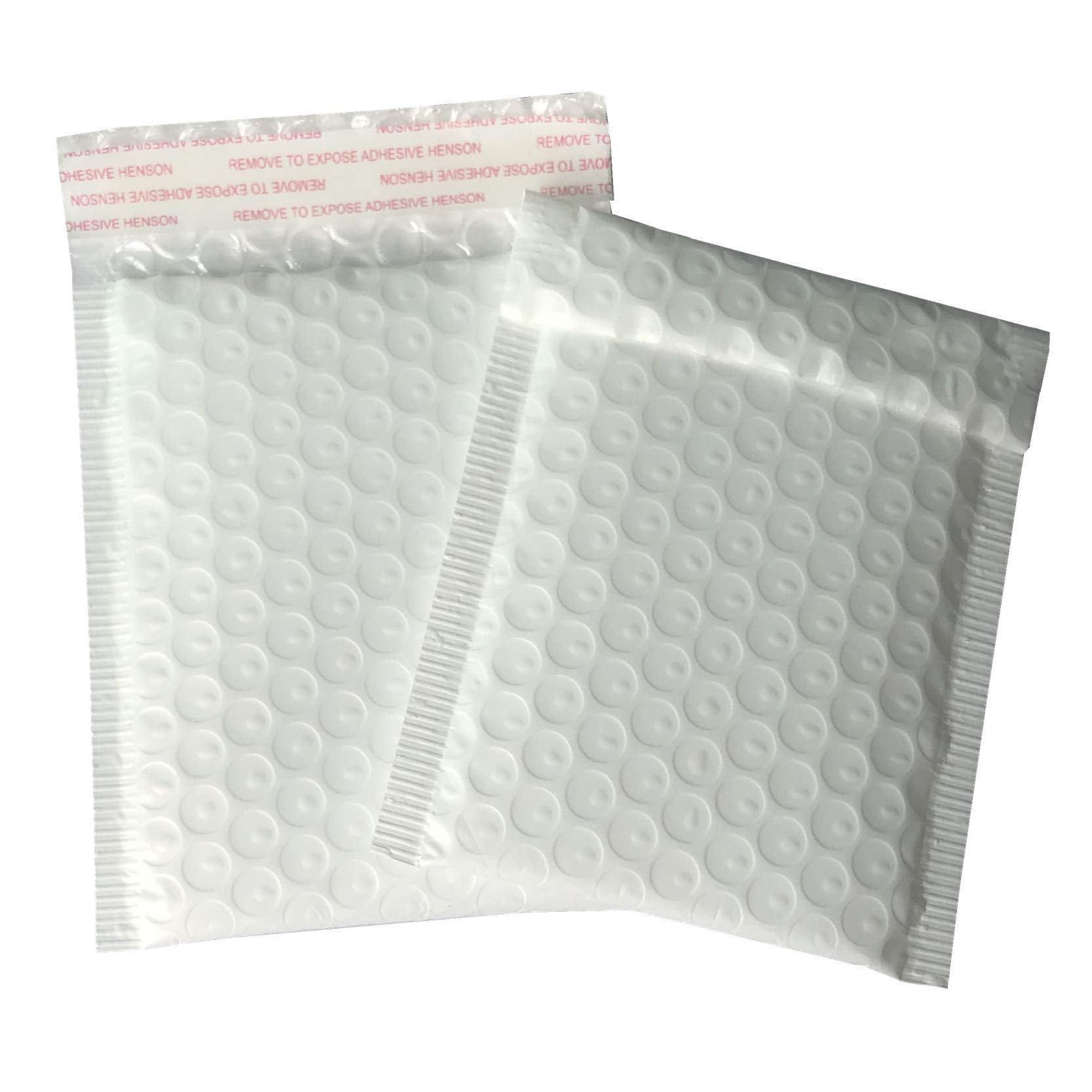 5x7 Inch White Poly Bubble Mailers Padded Envelopes, Self-Sealing Shipping Bags 50 Pack