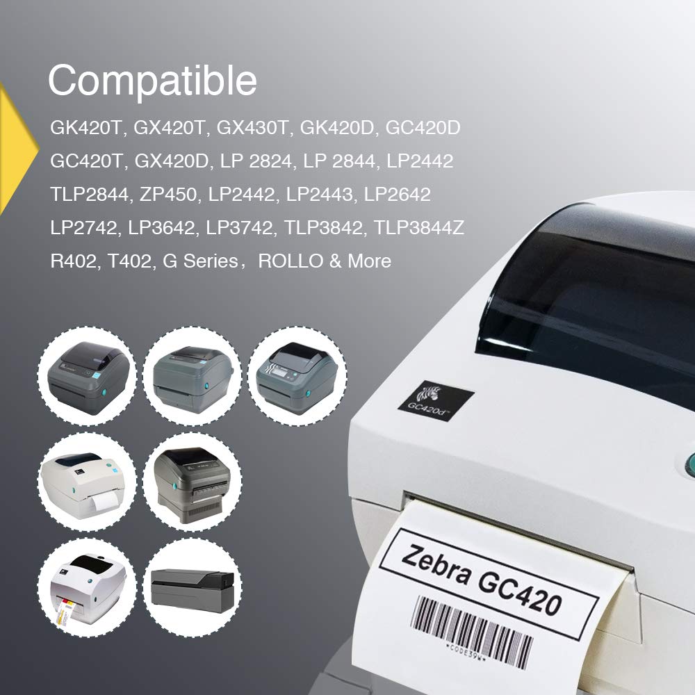 BETCKEY - 2.25" x 1.25" (57 mm x 32 mm) UPC Barcode & Multipurpose Labels Compatible with Zebra & Rollo Label Printer,Premium Adhesive & Perforated [6 Rolls, 6000 Labels]
